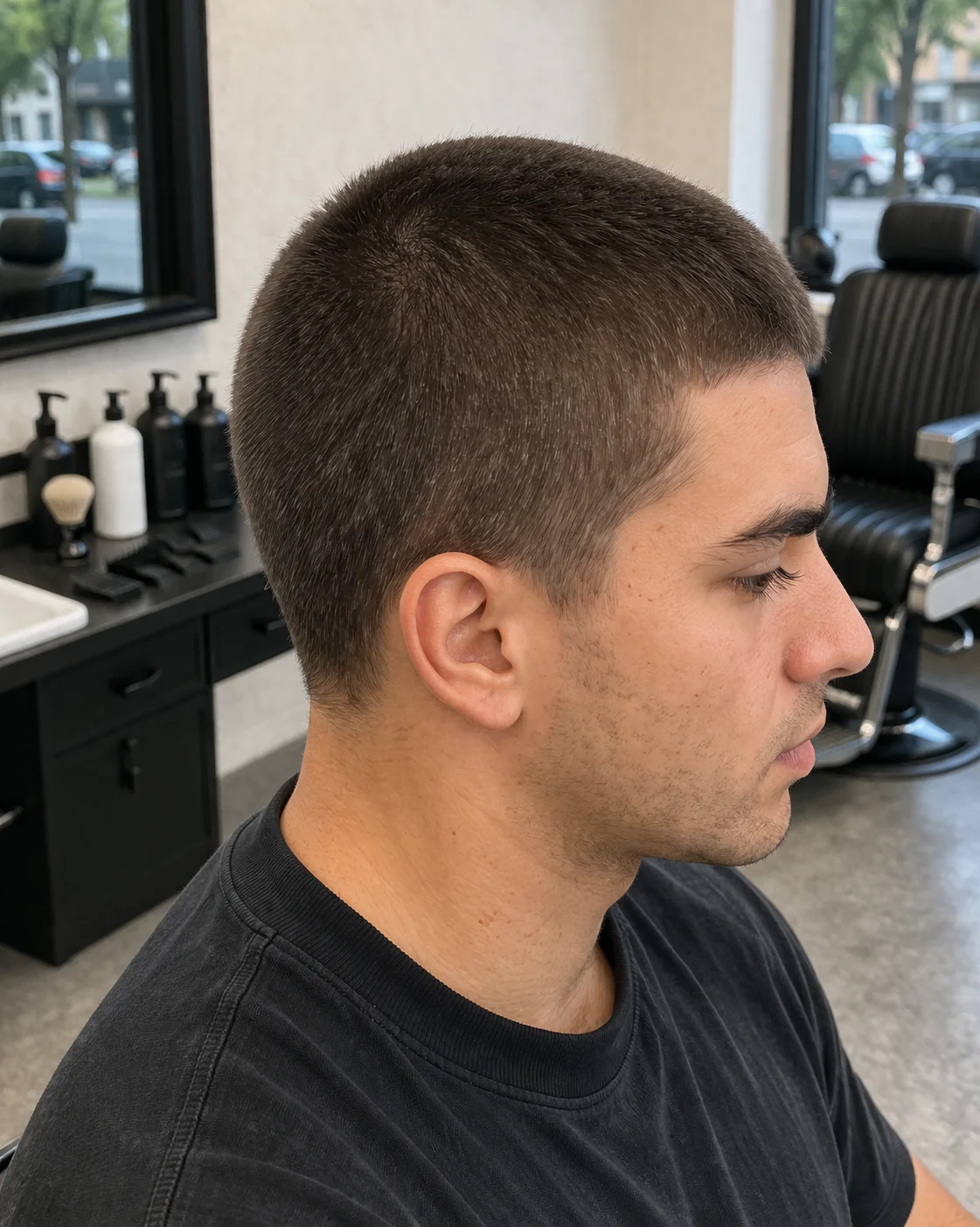 8 Guard Buzz Cut haircut style reference photo