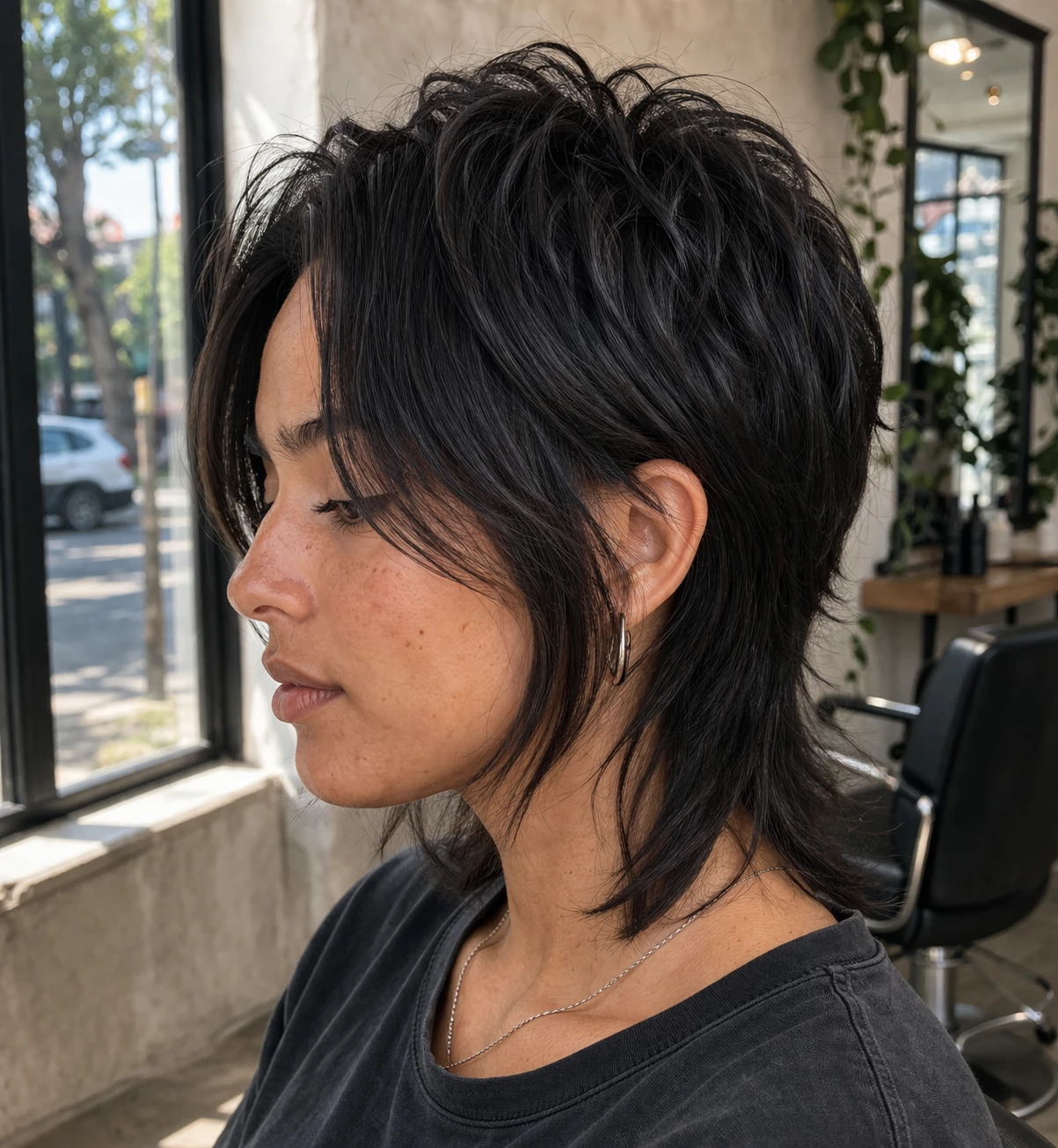 Chelsea Cut haircut side profile showing shape, taper, and layer flow.