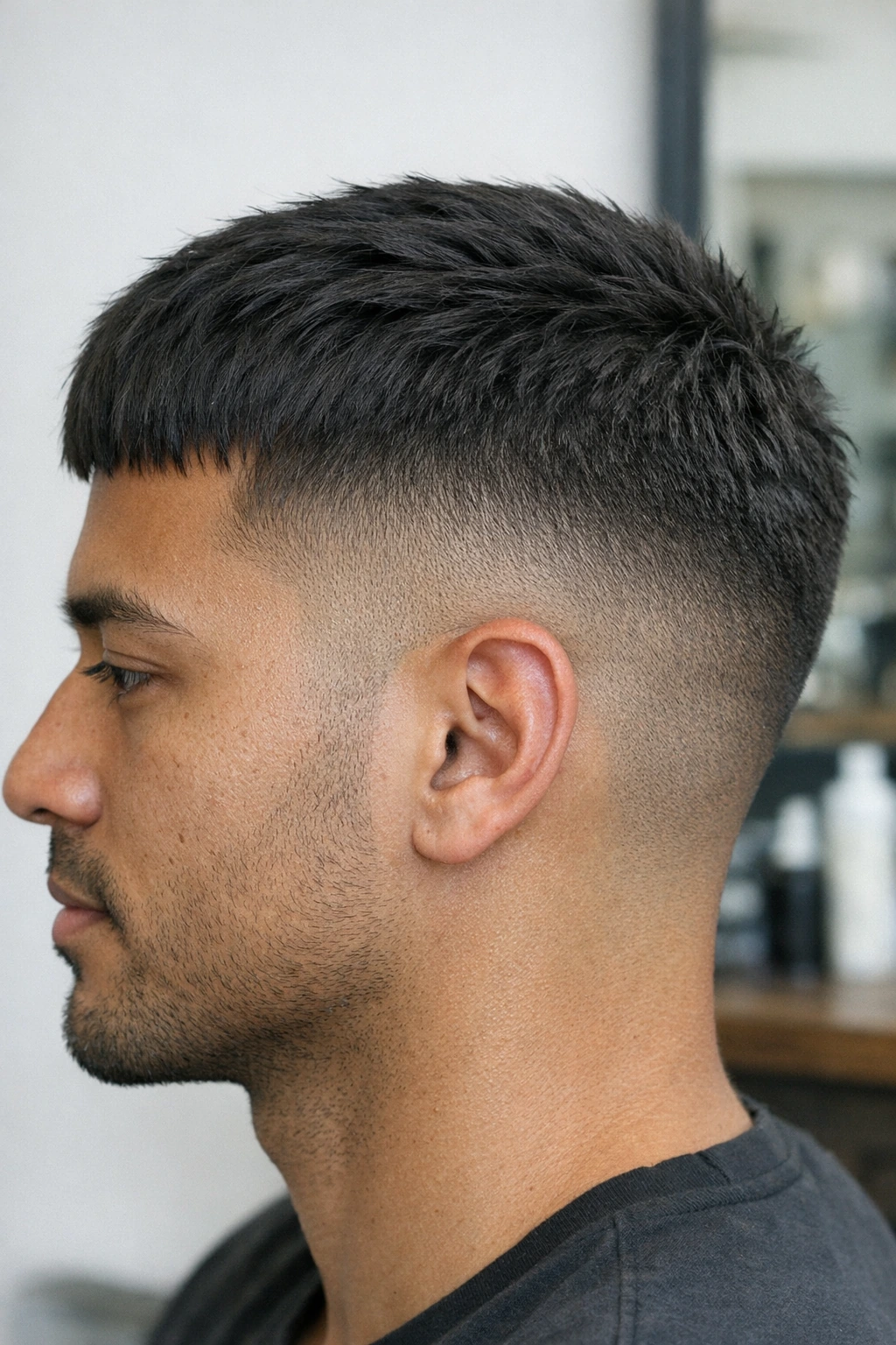 French Crop haircut style reference photo