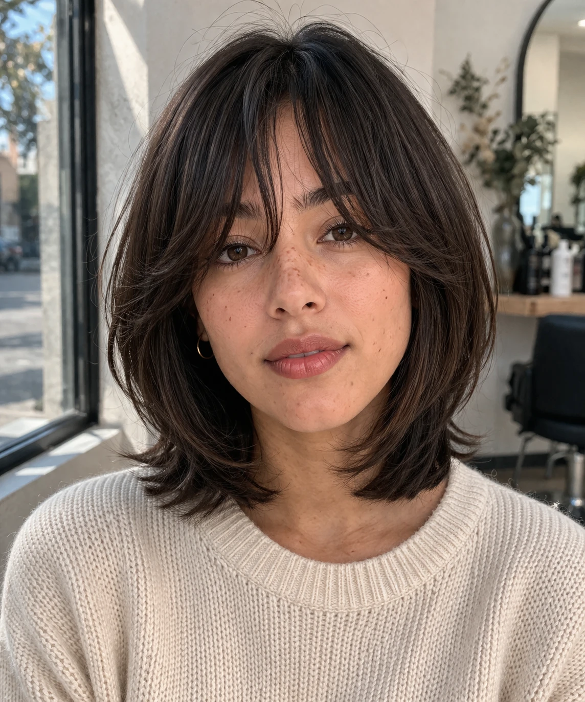 Mod Cut haircut front profile with clear silhouette and texture detail.