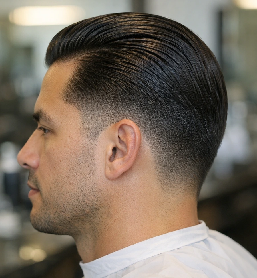 Slick back side profile showing side control and top flow.