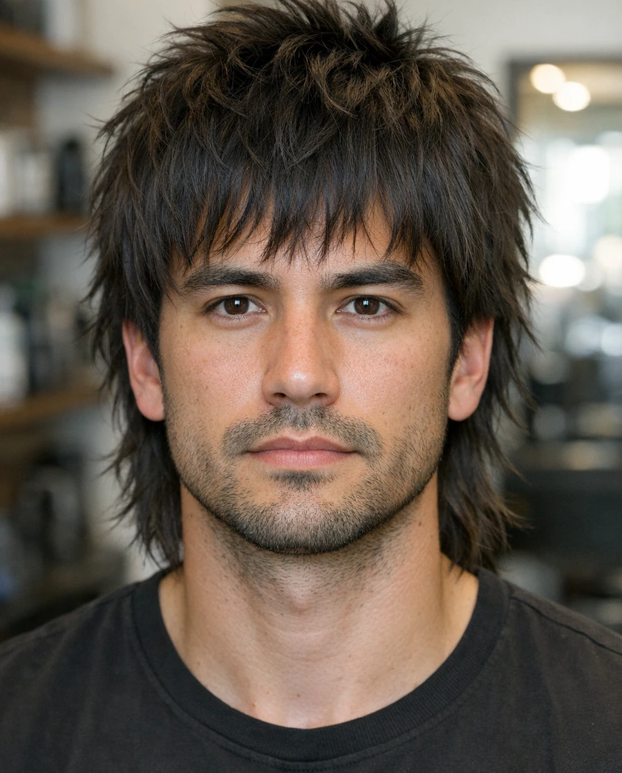 Wolf Cut for Men haircut reference